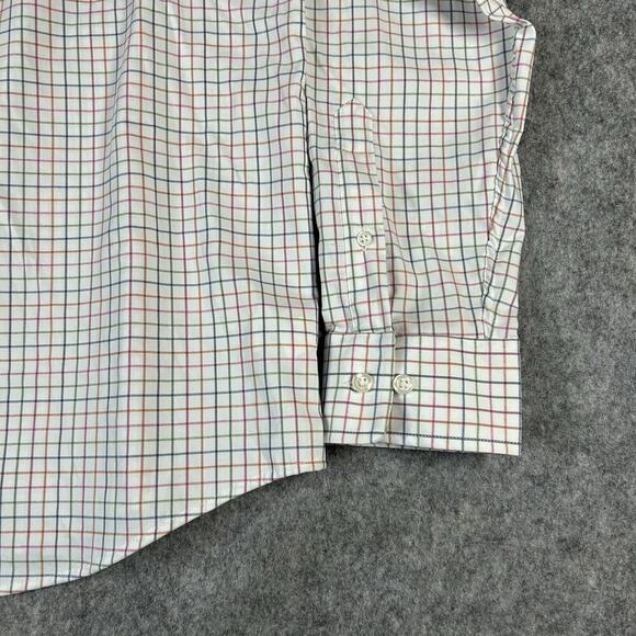 Johnnie-O Prep-formance Shirt Mens XL Checkered Plaid Button Down Flaw - Picture 6 of 13